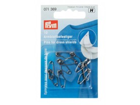Safety pins PRYM for dress shields 19 mm silver-coloured